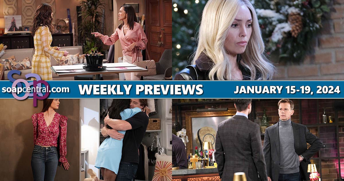 WHAT YOU MISSED: Recaps for the Week of January 15, 2024, on B&B, DAYS, GH, and Y&R