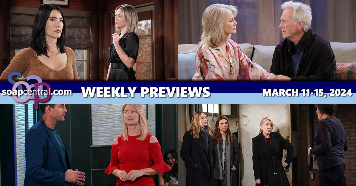 WHAT YOU MISSED: Recaps for the Week of March 18, 2024, on B&B, DAYS, GH, and Y&R