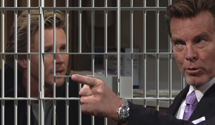 J.T. behind bars with an angry Jack confronting him