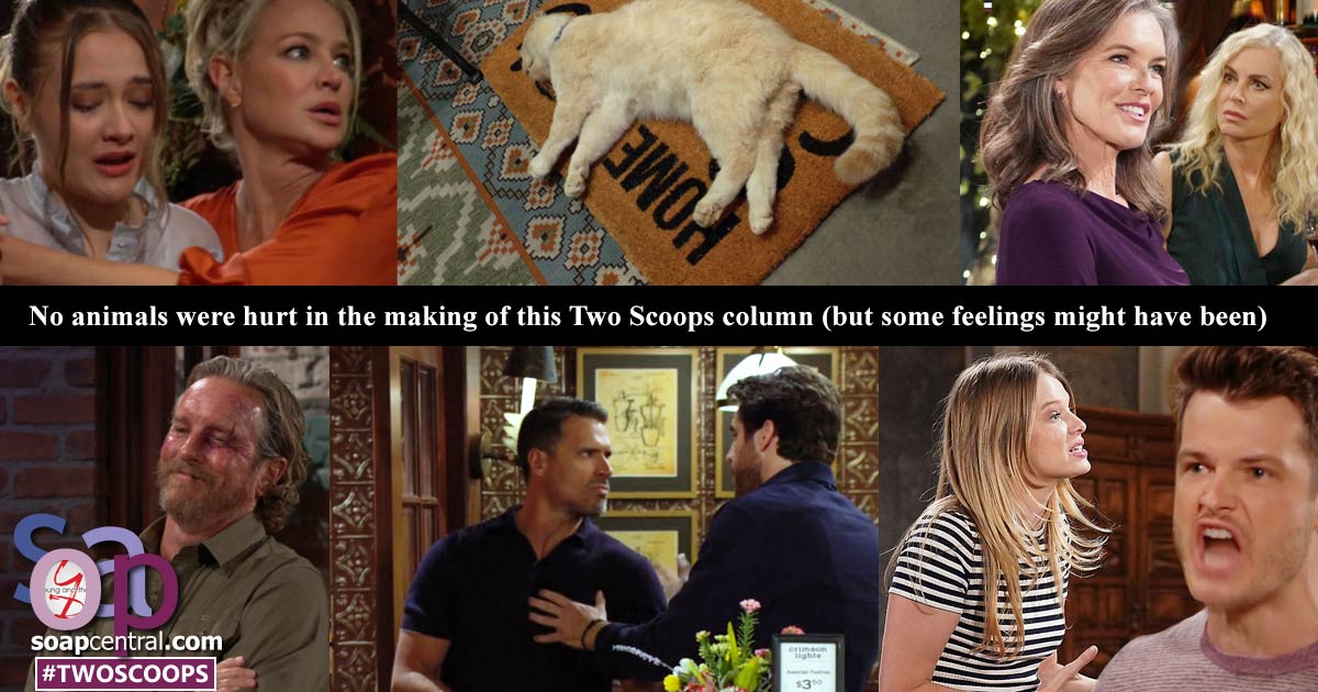 Y&R TWO SCOOPS FIRST LOOK: Cat got your tongue?