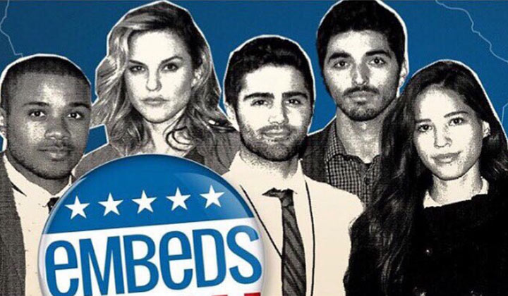 Y&R star Max Ehrich's comedy series Embeds has the actor tangled up in politics