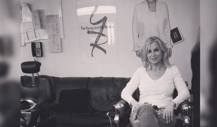 THAT'S A WRAP: Eileen Davidson tapes her final scenes at Y&R