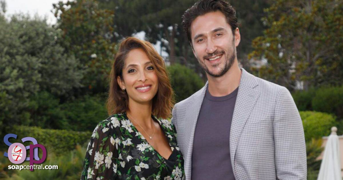 Christel Khalil and fiancé enjoy a baby shower with co-stars