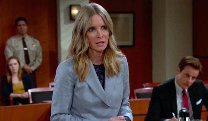 Lauralee Bell (Christine Blair) in courtroom scene