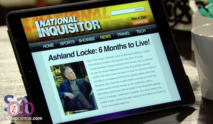 Ashland's condition is leaked to the tabloids