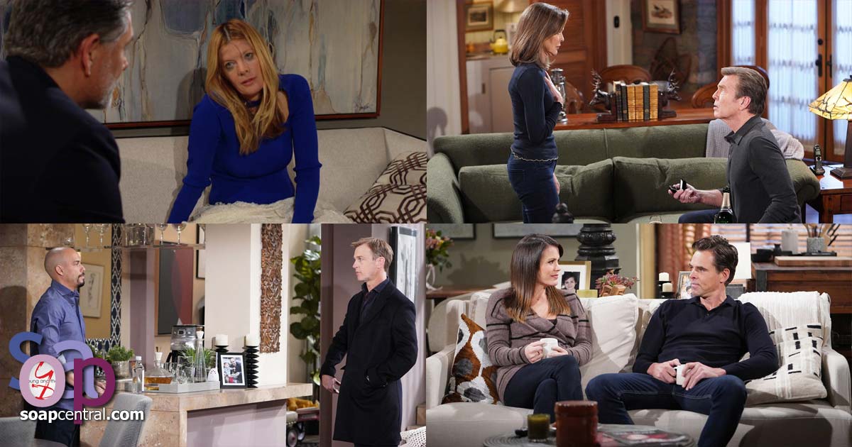 Diane accepted Jack's proposal. Phyllis agreed to help Stark. Sharon warned Billy that Chelsea was too dependent on him. Victoria tried to dissuade Devon from buying McCall.